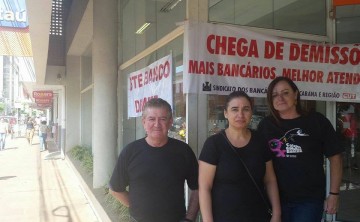 Sindicato paralisa agências em Apucarana e Arapongas contra a falta de respeito