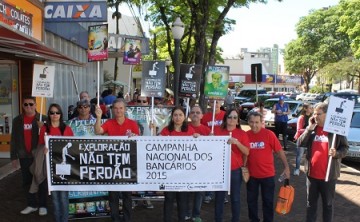 Bancários de Apucarana se mobilizam para a Campanha Nacional 2015